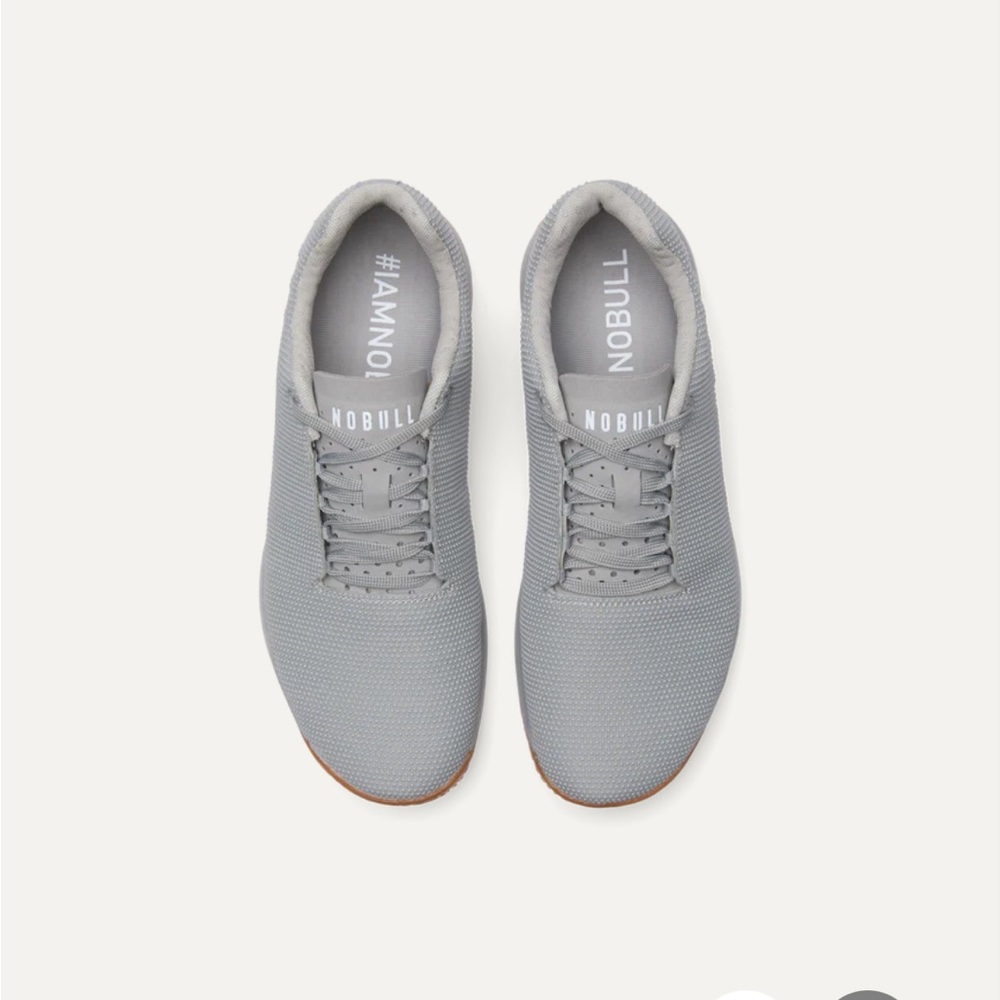 NOBULL Light Gray Knit Training Shoe with Gum Outsole - Picture 1 of 13